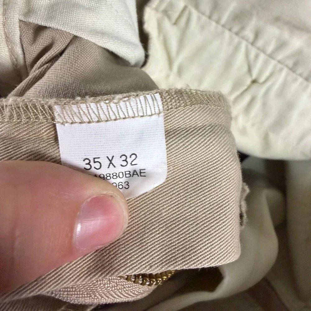 Polo Golf Ralph Lauren Martin Pant Khaki Chino Trousers 35x32 Tan Cotton Mens
